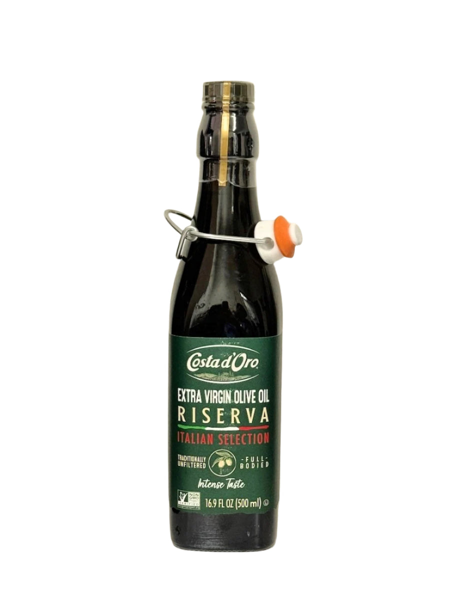Costa d'Oro Unfiltered Riserva 100% Italian EVOO, 500 ml / 16.9 fl