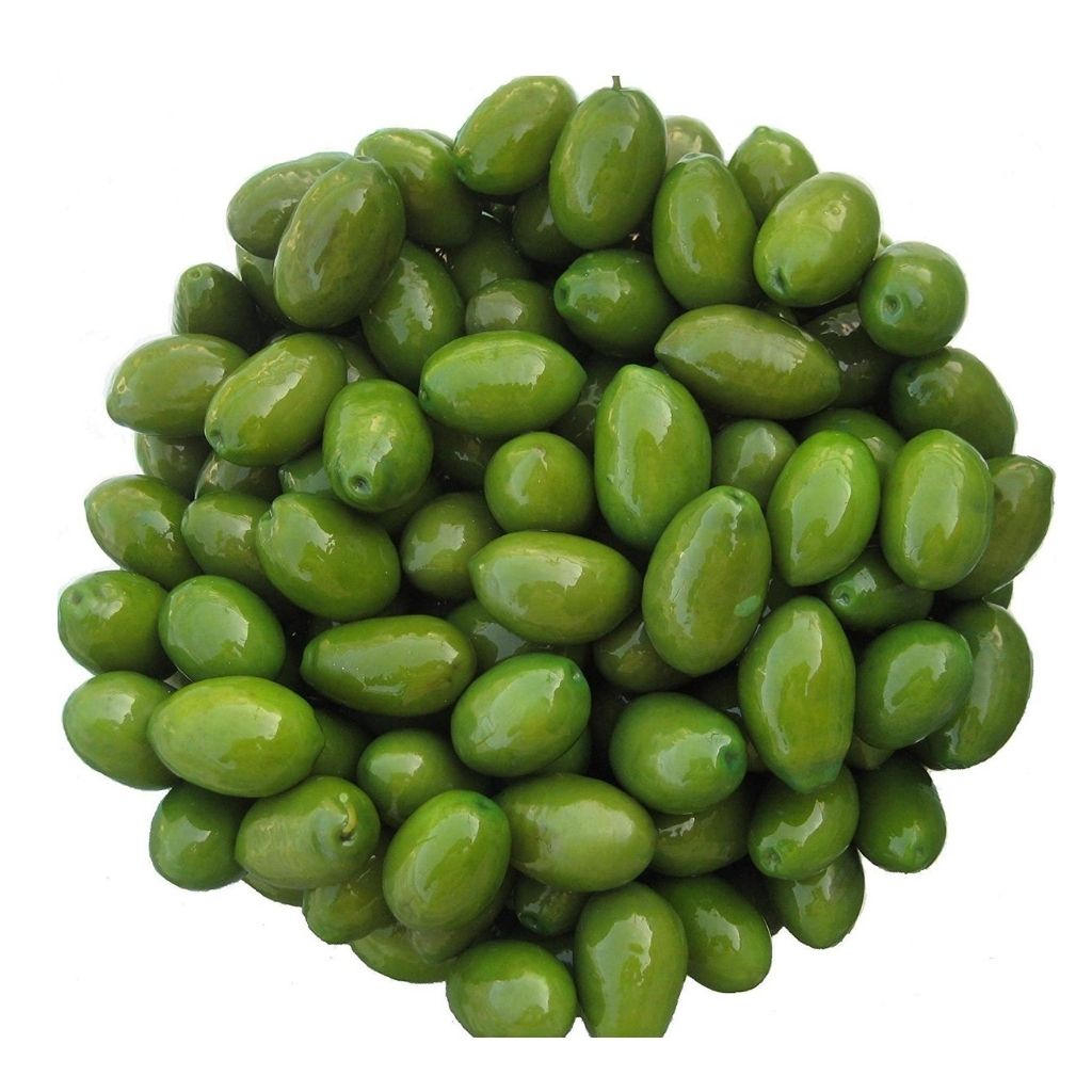 Cinquina Whole Green Cerignola Olives Tin (Bulk), 5.5 lbs (2.5 kg