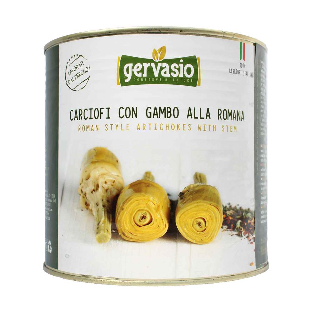 Gervasio Roman Style Artichokes with Stems in Oil, 2.45 kg