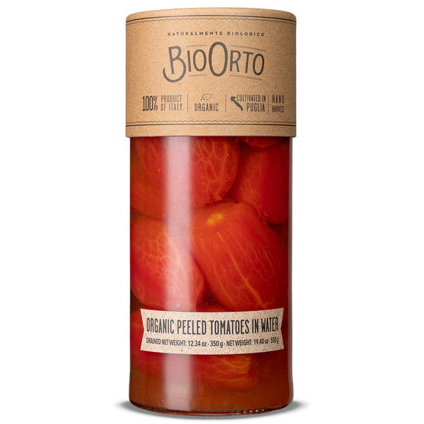 Bio Orto Organic Whole Peeled Tomatoes in Water 350 gr / 12.34 oz