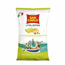 San Carlo Lime & Pink Pepper Potato Chips 50 gr