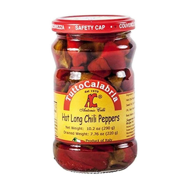  Tutto Calabria Hot Long Chili Peppers In Olive Oil, 10.2 oz