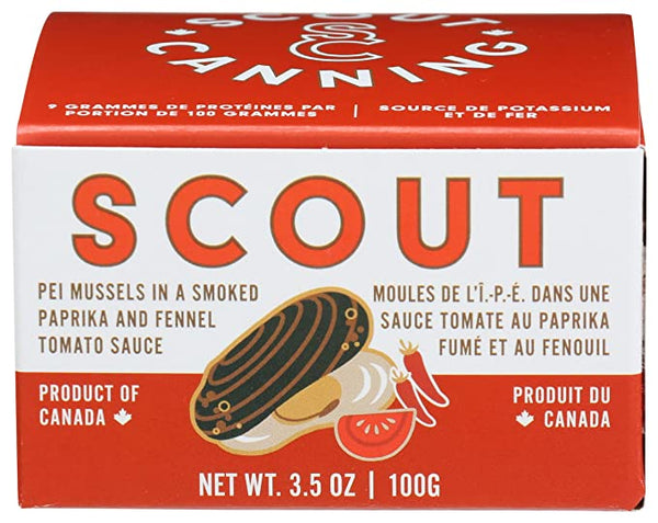 Scout Pei Mussels Smoked Paprika/Fennel/Tomato Sauce 3.5oz